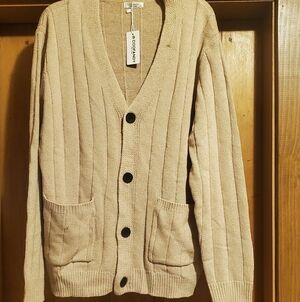 Coofandy Womens Tan Cardigan Sweater Xl